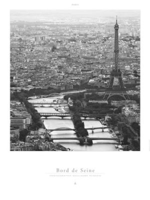 Paris Eiffel Tower Edge Of The Seine Photographic Print