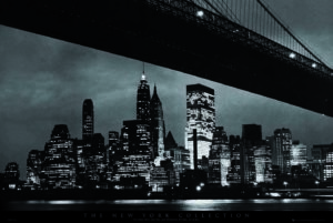 New York Brooklyn Bridge Beneath Poster