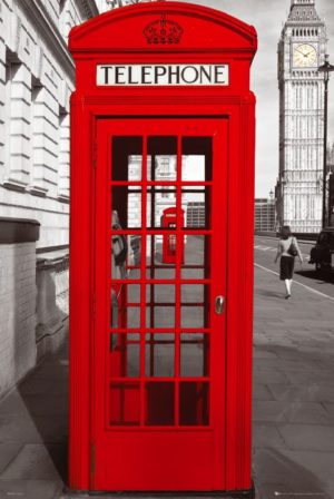 London Red Telephone Box Poster