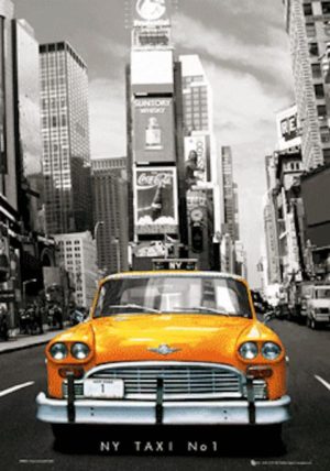 New York Yellow Taxi Car Large 3D Poster