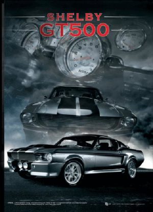Ford Shelby Mustang GT500 Car Mini 3D Poster
