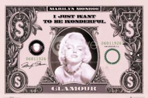 Marilyn Monroe Dollar Bill Poster