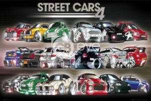 Koolart Streetcars 4 Car Poster