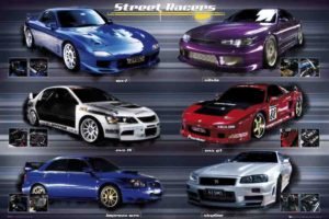 Street Racers Car Poster