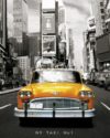 New York Yellow Taxi Car Mini Poster