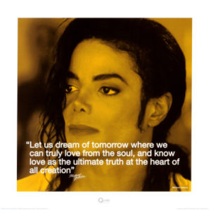 Michael Jackson Quote Yellow Photographic Print