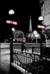 Paris Eiffel Tower Metro Embrace Poster