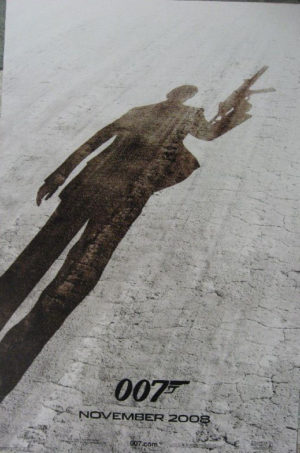 James Bond Quantum of Solace Silhouette Poster