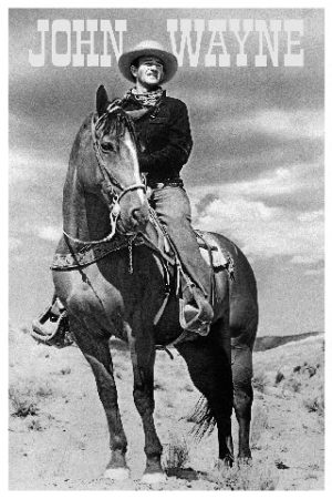 John Wayne Horse Poster