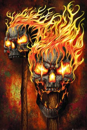 Flaming Skulls