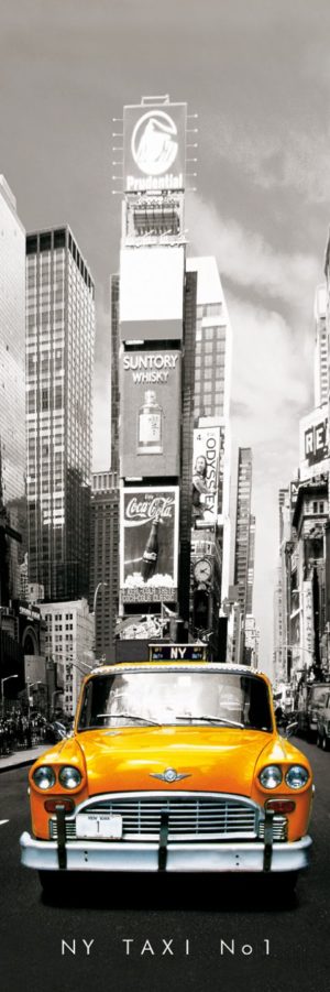 New York Yellow Taxi Car Slim Poster