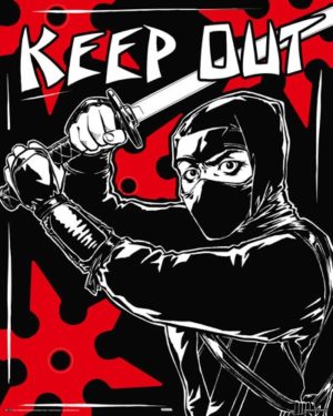 Ninja Keep Out Mini Poster
