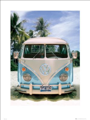 VW Californian Camper Beach Photographic Print