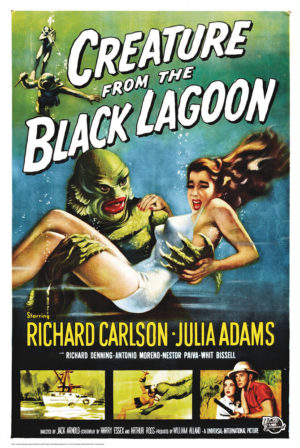 Creature from the Black Lagoon White Poster