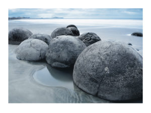 Moeraki Boulders Evening Photographic Print