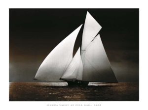 Iverna Yacht Under Full Sail Art Print