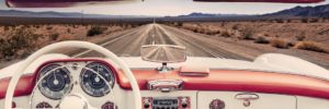 Old-timer Road View Car Jumbo Poster