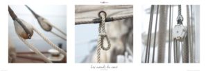 Knots Against The Wind Rigging Triptych Photographic Print