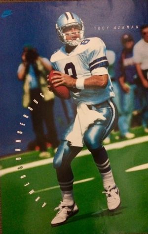 Troy Aikman Dallas Cowboys Poster (Published 1993, some wear)