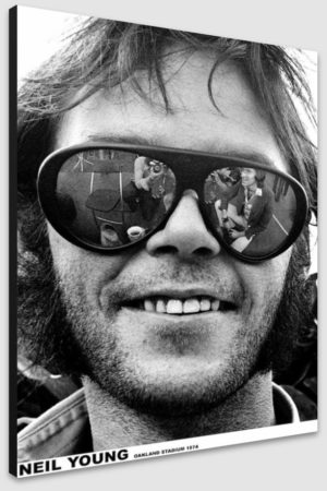 Neil Young Oakland 1974 A1 Poster - Poster 59.5x84cm Blockmounted