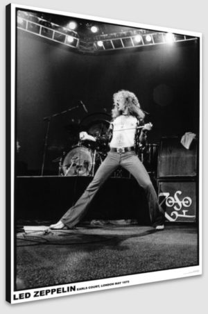 Led Zeppelin Robert Plant Poster Earls Court 1975 A1 Poster - Poster 59.5x84cm Blockmounted