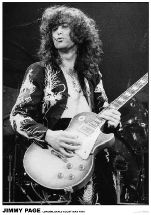 Led Zeppelin Jimmy Page Earls Court London 1975 A1 Poster