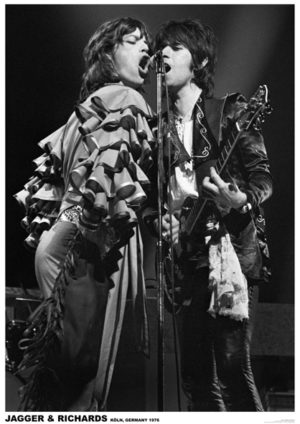 The Rolling Stones Mick Jagger and Keith Richards 1976 A1 Poster