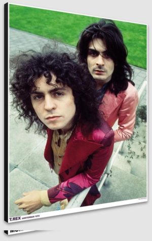 T-Rex Marc Bolan and Mickey Finn Amsterdam 1972 A1 Poster - Poster 59.5x84cm Blockmounted