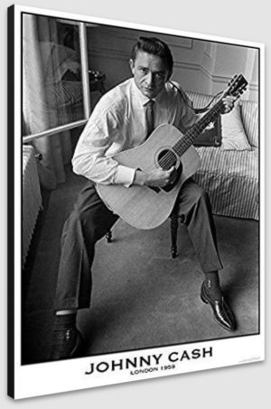 Johnny Cash London 1959 A1 Poster - Poster 59.5x84cm Blockmounted
