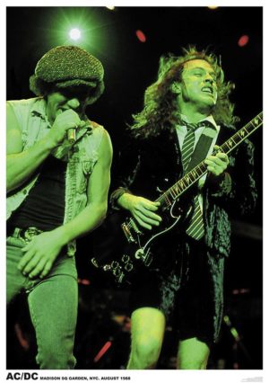 AC/DC Brian Johnson And Angus Young Madison Square Garden New York 1988 A1 Poster