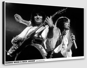 The Rolling Stones Poster Mick Jagger and Ronnie Wood Earls Court London 1976 A1 Poster - Poster 59.5x84cm Blockmounted