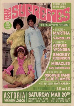 The Supremes Live in London Poster - Poster 59.5x84cm Blockmounted
