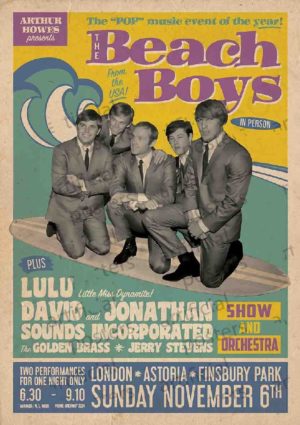The Beach Boys Live In London Tour Poster