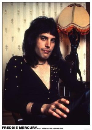 Queen Freddie Mercury London 1974 A1 Poster