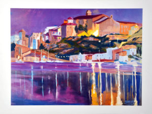 Santos Brazil At Dusk Art Print