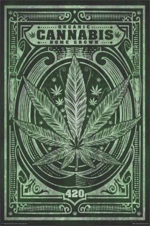 Organic Home Grown Cannabis Poster