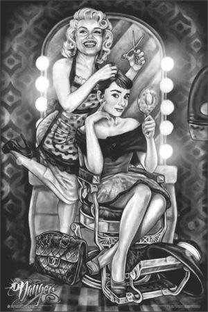 James Danger Harvey - Audrey and Marilyn Barber Shop Poster