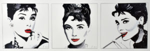 Bob Celic - Audrey Hepburn Triptych Art Print