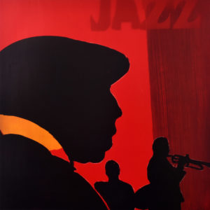 Red Jazz Player II Art Print