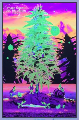 Weed Gnomes Flocked Velvet Blacklight Poster - Image 2