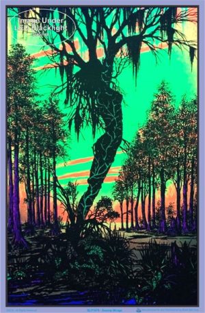 Swamp Mirage Flocked Velvet Blacklight Poster - Image 2