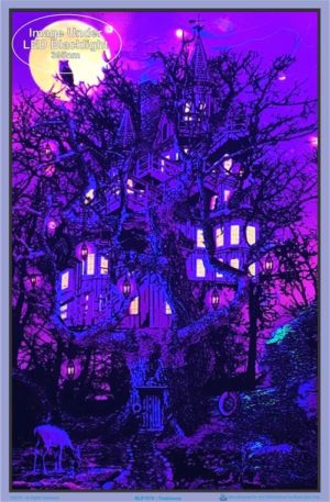 Treehouse Flocked Velvet Blacklight Poster - Image 2