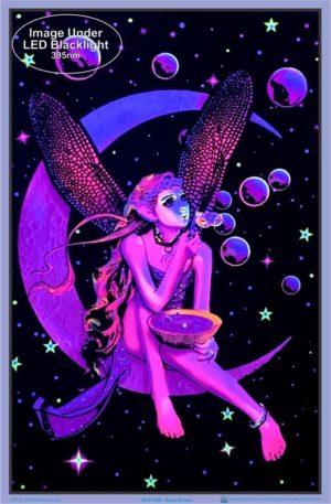 Joseph Charron - Fairy Dream Flocked Velvet Blacklight Poster - Image 2