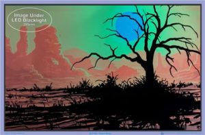 Desert Willow Flocked Velvet Blacklight Poster - Image 2