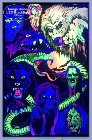 Nightmare Creatures Flocked Velvet Blacklight Poster - Image 2