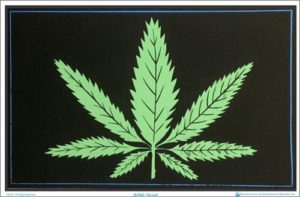 The Leaf Flocked Velvet Blacklight Poster