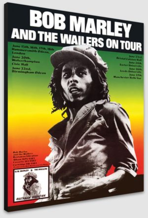 Bob Masse - Bob Marley And The Wailers Tour Poster Art Print - Tour Poster Blockmounted