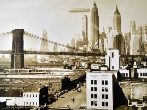 New York Airship City Photographic Print