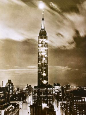 New York Empire State Building At Night 1936 Photographic Print