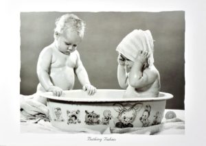 Bathing Babies Photographic Print